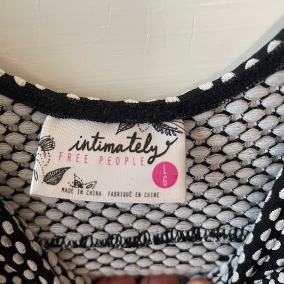 Free People black and white polka dot bodycon dress - Picture 5 of 8